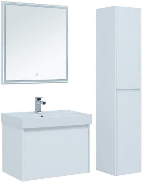 Комплект мебели для ванной Aquanet Nova Lite 75 242296 подвесной Белый