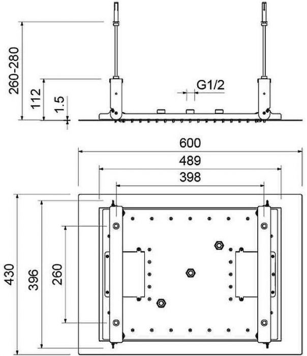 Верхний душ Aquatek 3 jet AQ2083CR Хром