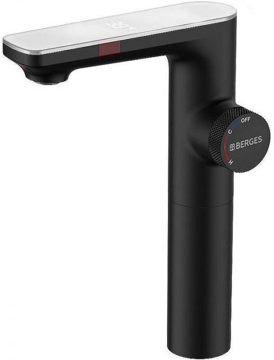 Смеситель для раковины Berges Morans 076004 с термостатом Черный матовый