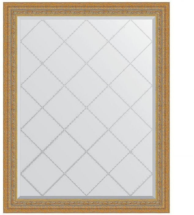 Зеркало Evoform Exclusive-G 120х95 BY 4353 с гравировкой в багетной раме - Сусальное золото 80