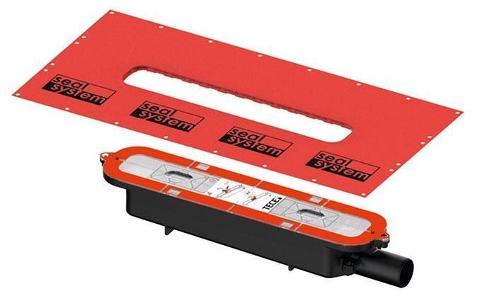 Сифон для душевого лотка Tece 673001 горизонтальный без декоративной решетки