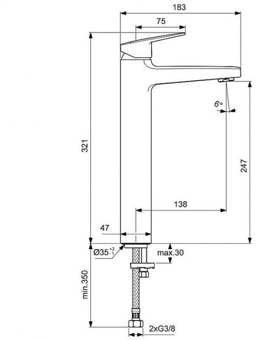 Смеситель для раковины Ideal Standard Ceraplan BD236AA Хром