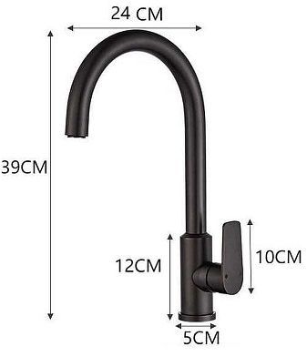 Смеситель для кухни Ekko E4001-7 цвет Черный матовый