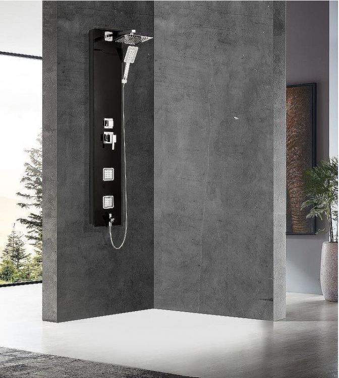 Душевая панель WeltWasser GL 14251 BL 10000001050 Черная Душевая панель WeltWasser GL 14251 BL 10000001050 Черная