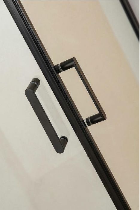 Душевой уголок Orange E04-100TB 100x100 профиль Черный стекло прозрачное