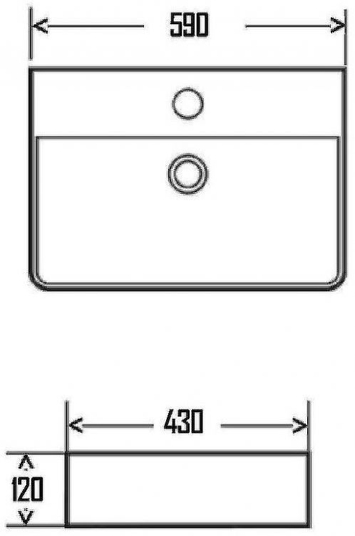Раковина AQUAme 59 AQM5003 Белая глянцевая Раковина AQUAme 59 AQM5003 Белая глянцевая