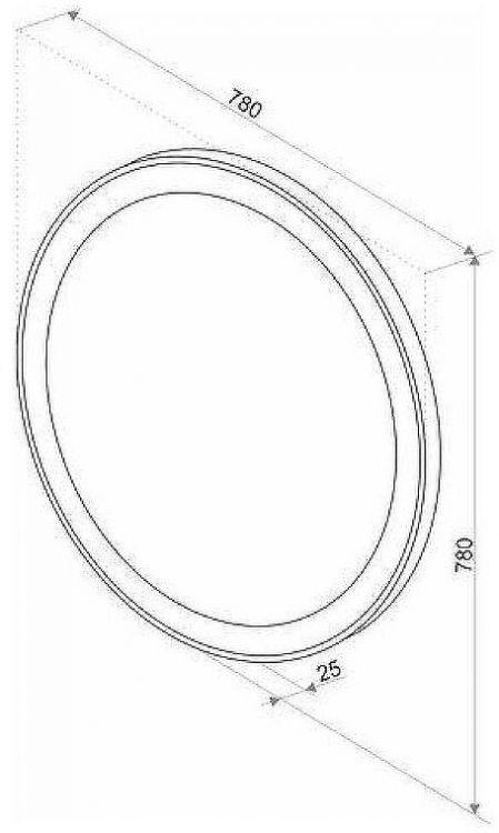 Зеркало Art&Max Bolzano AM-Boz-780-DS-F с подсветкой с сенсорным выключателем Зеркало Art&Max Bolzano AM-Boz-780-DS-F с подсветкой с сенсорным выключателем