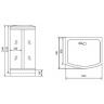 Душевая кабина Timo Lux 110x95 TL-1501 с гидромассажем