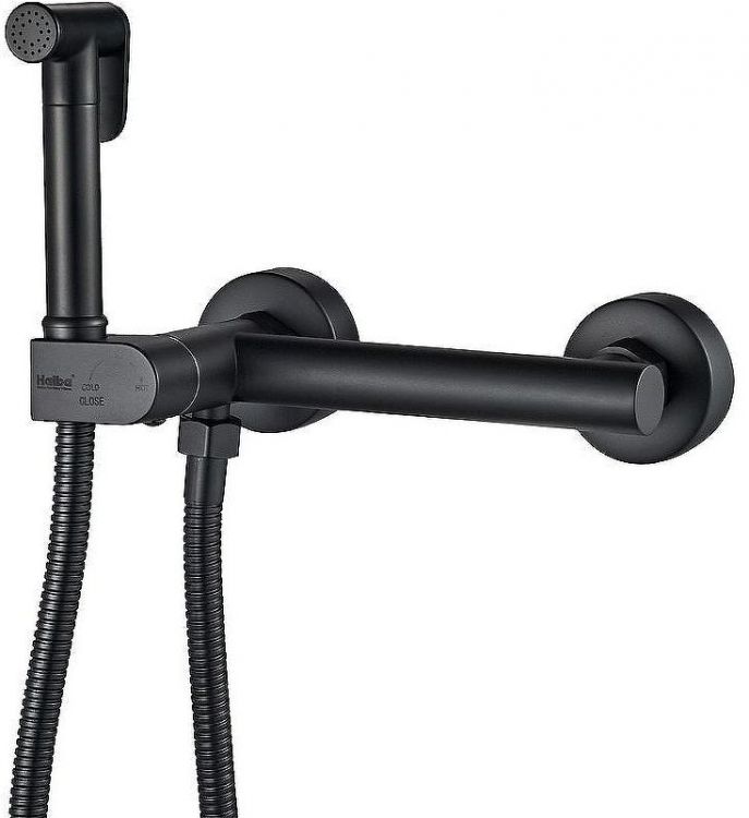 Гигиенический душ со смесителем Haiba HB5514-7 Черный матовый Гигиенический душ со смесителем Haiba HB5514-7 Черный матовый