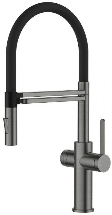 Смеситель для кухни Agger Elegant A3252555 цвет Оружейная сталь Черный