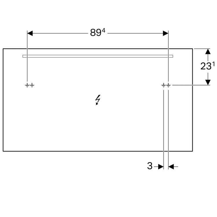 Зеркало Geberit Option с подсветкой 120x65x3.6 [500.585.00.1]