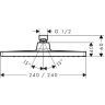 Hansgrohe Crometta E Верхний душ 24см., потолочный/настенный, 1jet, цвет: черный матовый