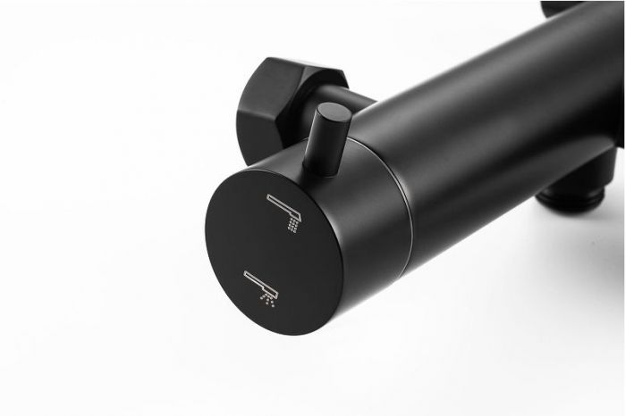 Смеситель для ванны Knotlor Eclipse SS-23/BL цвет Черный матовый