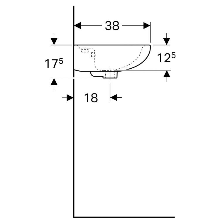 Раковина Geberit Renova Nr.1, 273050000