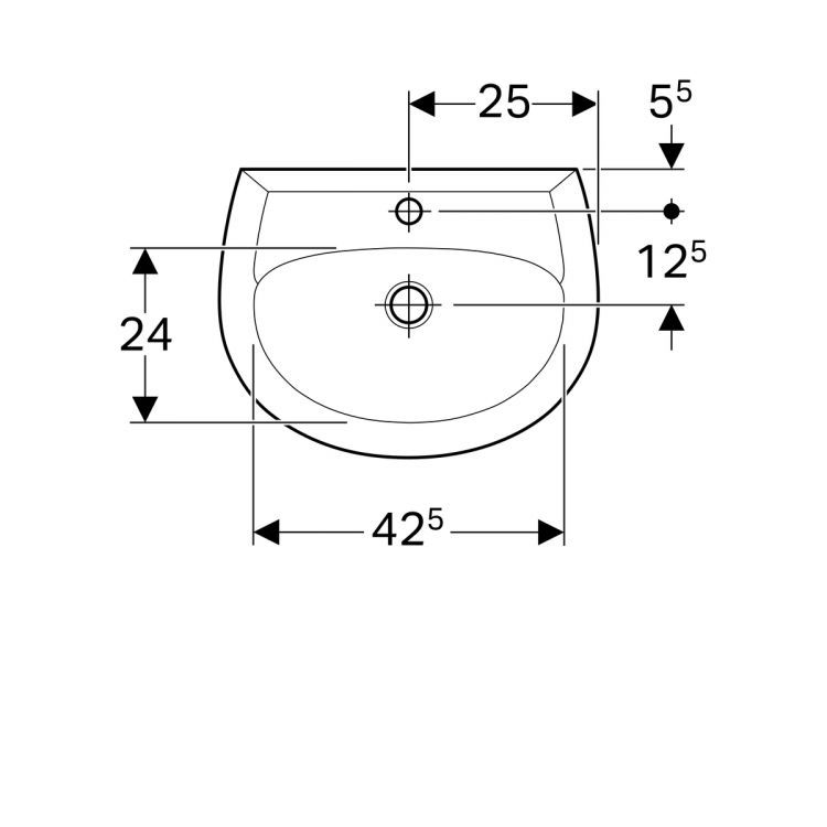 Раковина Geberit Renova Nr.1, 273050000