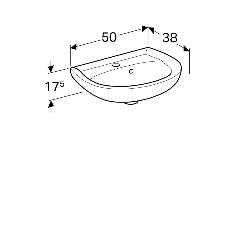 Раковина Geberit Renova Nr.1, 273050000