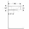 Раковина Geberit Renova Nr.1 Plan, 125185000