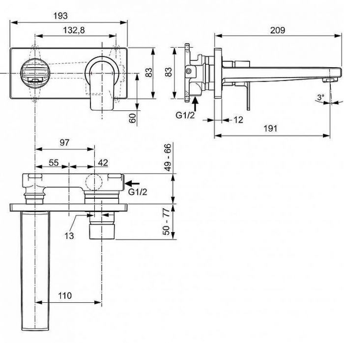 Смеситель для раковины Ideal Standard Edge A7116AA Хром