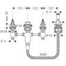 Hansgrohe Talis, Базовый набор для установки смесителя на 4 отверстия на край ванны