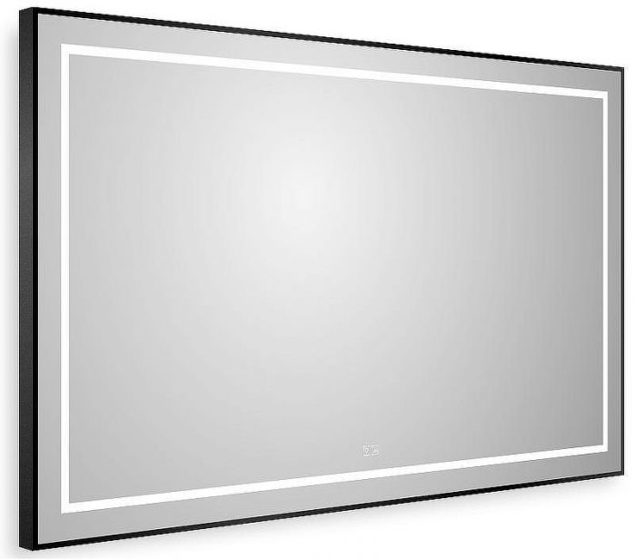 Зеркало BelBagno Kraft 120 SPC-KRAFT-1200-800-LED-TCH-WARM-NERO с подсветкой Черное с сенсорным выключателем и подогревом