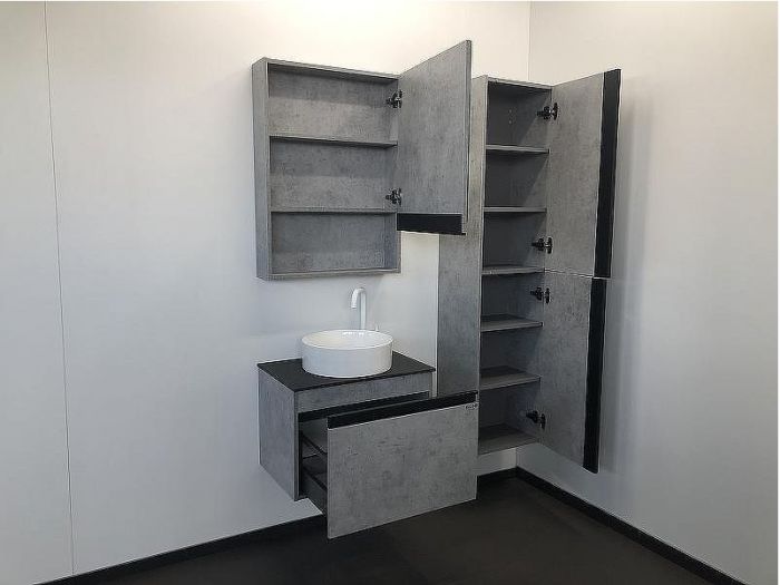 Тумба с раковиной Comforty Эдинбург 60 00-00002782 подвесная Бетон светлый