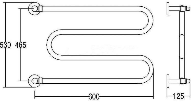 Водяной полотенцесушитель Margaroli Vento 402OB Бронза