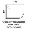 Душевая кабина River Temza 120/80/26 L ТН