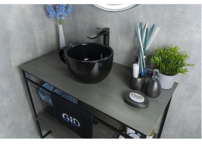 Раковина-чаша Gid Creativo Nc9077 40 52230 цвет Черный глянцевый