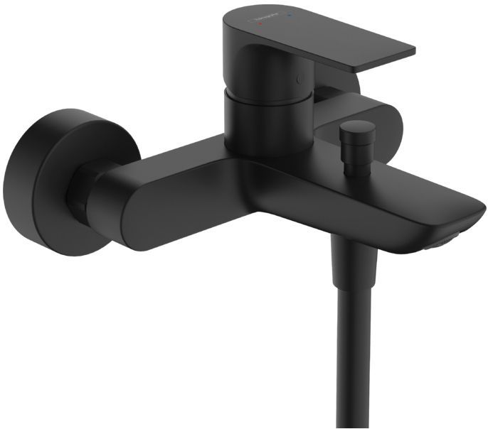 Hansgrohe Rebris E Смеситель для ванны, настенный, цвет: черный матовый