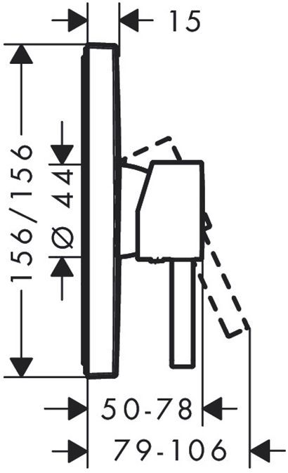 Hansgrohe Finoris Смеситель для душа встраиваемый, внешняя часть, цвет: белый матовый