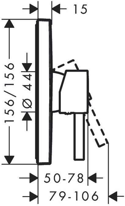 Hansgrohe Finoris Смеситель для душа встраиваемый, внешняя часть, цвет: белый матовый