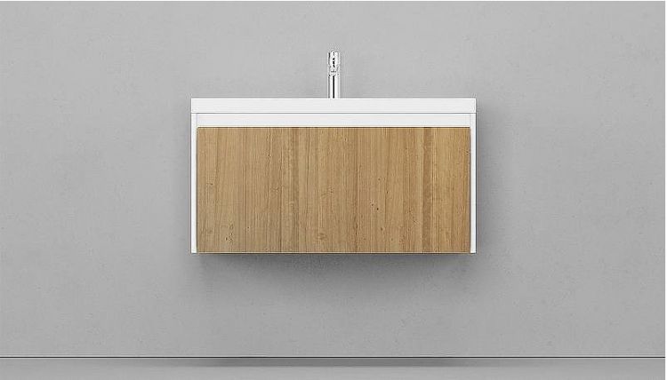 Тумба под раковину Velvex Klaufs 90 tpKLA.90.1Y.NEW-617.216 подвесная Шатанэ Белая