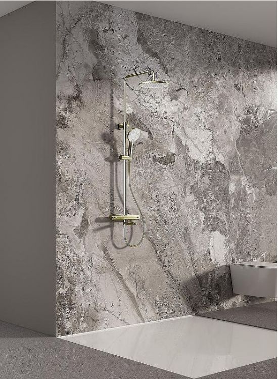 Душевая система Splenka S223.26.03 с термостатом Золото матовое