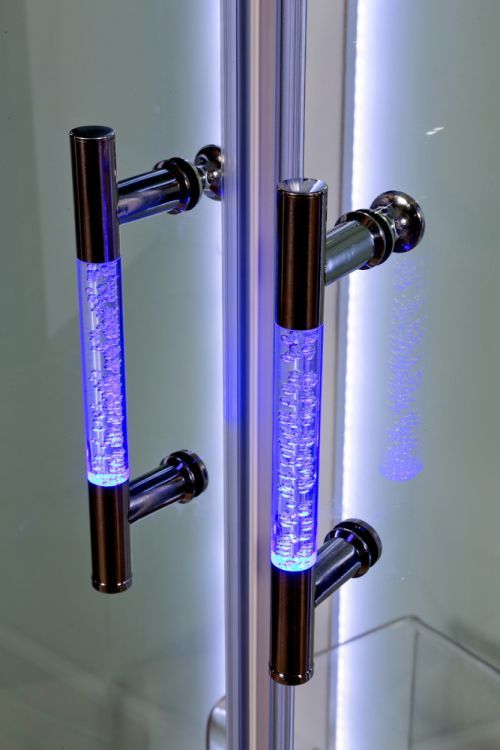 Душевая кабина Deto A102 L LED с кнопкой и гидромассажем 120x80x220