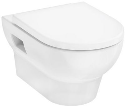 Hansgrohe GladeLake S Унитаз подвесной 540х360, безободковый, с сиденьем и фиксатором крышки, цвет: белый