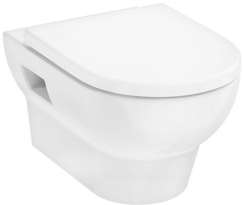 Hansgrohe GladeLake S Унитаз подвесной 540х360, безободковый, с сиденьем и фиксатором крышки, цвет: белый