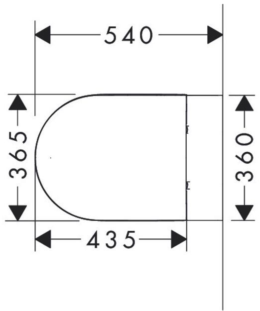 Hansgrohe GladeLake S Унитаз подвесной 540х360, безободковый, с сиденьем и фиксатором крышки, цвет: белый