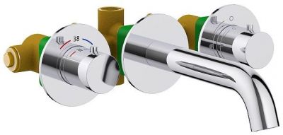 Смеситель для раковины Timo Saona 2381/00SM с термостатом цвет Хром