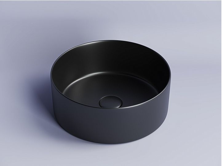 Умывальник CERAMICANOVA Element чаша накладная круглая 358 мм (цвет Чёрный Матовый) CN6032MB