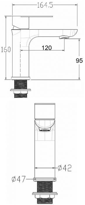 Смеситель для раковины Alfi LF202144 цвет Черный матовый