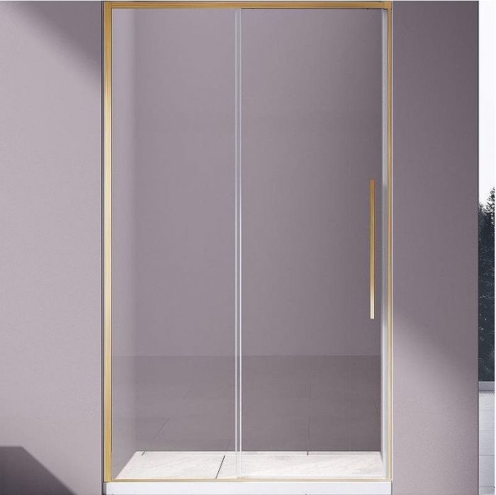 Душевая дверь Vincea Slim-N 120 VDS-4SN120CLG профиль Брашированное золото стекло прозрачное