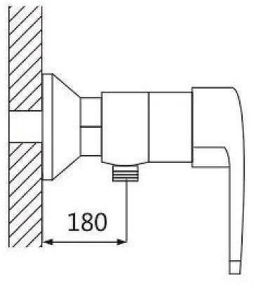 Смеситель для душа Shevanik S5016 цвет Хром