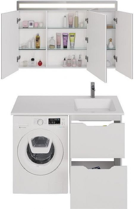 Тумба под раковину Dreja Bona 120 99.0451 Белая