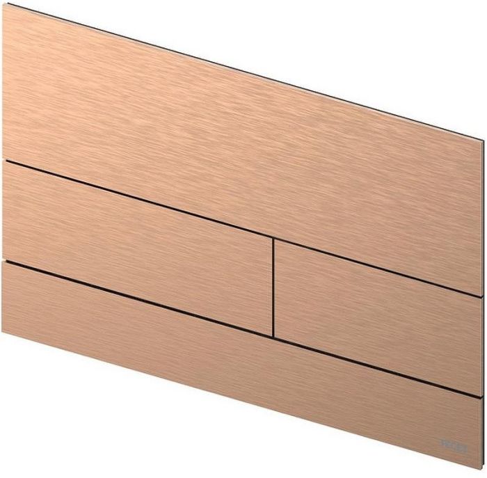 Клавиша смыва Tece Square II 9240848 (9240840) для унитаза PVD Brushed Red Gold