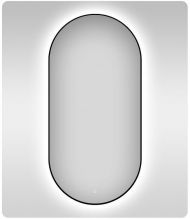 Зеркало Wellsee 7 Rays' Spectrum 45 172201870-172201880 с подсветкой цвет Черный матовый с сенсорным выключателем