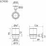 Держатель для зубных щеток SANCOS Base, брашированное золото, PVD покрытие, SC9030BG