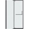 Душевая дверь Grossman Pragma 120 100.K33.03.120.21.02 профиль Черный матовый стекло шиншилла