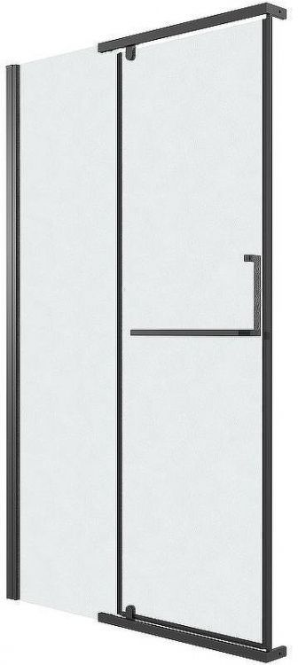 Душевая дверь Grossman Pragma 120 100.K33.03.120.21.02 профиль Черный матовый стекло шиншилла