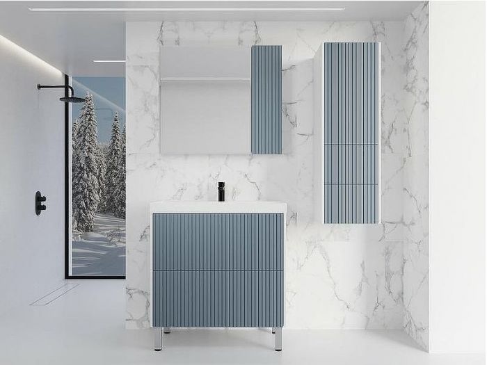 Зеркальный шкаф Style Line Стокгольм 70 ЛС-00002323 Графит софт