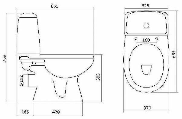 Унитаз компакт Santek Цезарь 1WH301746 с бачком и сиденьем Микролифт